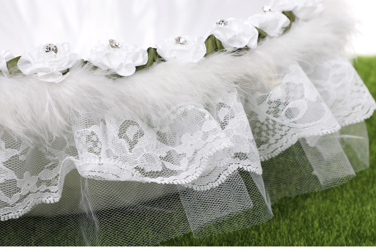 Wedding products, wedding products, wedding products, wedding products, wedding products, Western-style bamboo woven large flower baskets, Chinese wedding props, flower girls, bridesmaids scattering flowers, lace trim baskets, wedding supplies detail image 9