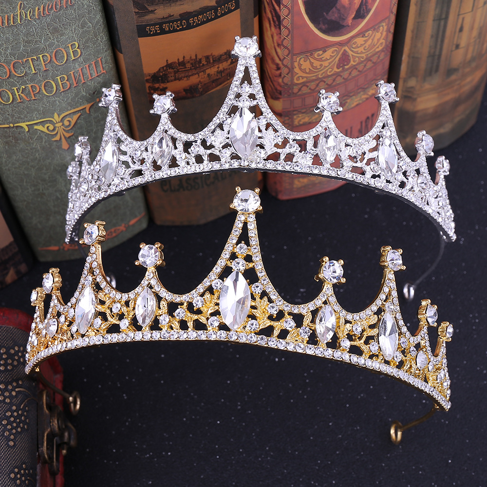 Fashion Geometric Alloy Inlay Rhinestones Crown 1 Piece display picture 3