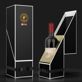 源头工厂高端大气红酒盒定制商务庆功红酒洋酒礼盒包装鸡尾酒礼盒