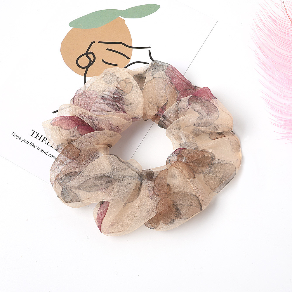 Nueva Tela De Moda Hilo De Encaje Pequeña Fragancia Viento Flores Scrunchies Baratos Al Por Mayor display picture 2