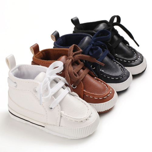 Spring and Autumn new style 0-1 year old baby toddler shoes, soft bottom baby shoes, lace-up casual walking shoes