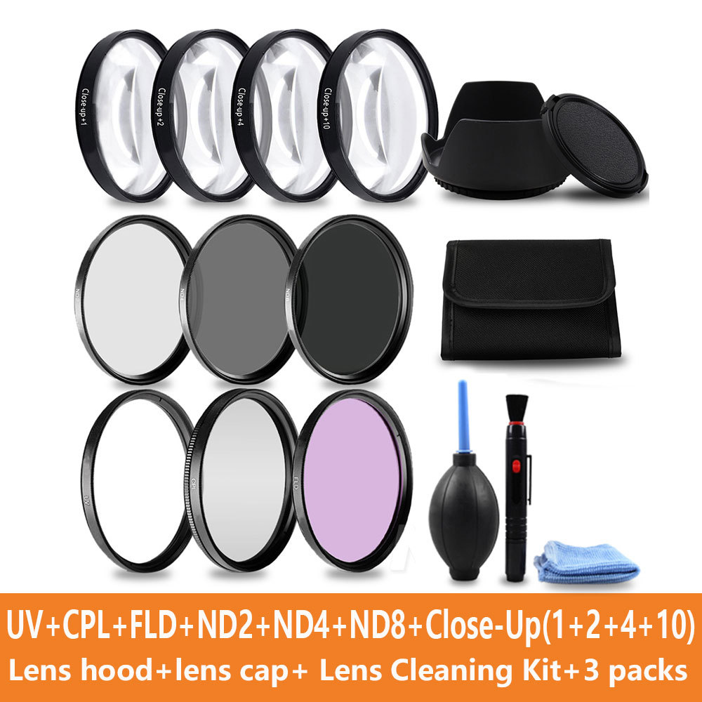 滤镜套装Close-up Filter+1+2+4+10 Set+UV CPL FLD+ND2 4 8