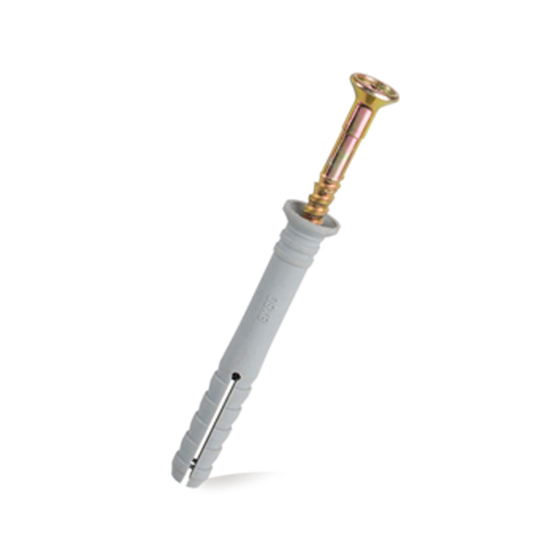 厂家直销扁头螺钉带塑料膨胀管尼龙加粗铝合金门窗置物架螺丝钉