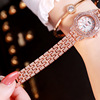 DZG Golden quartz watches, set, steel belt, metal swiss watch, three colors