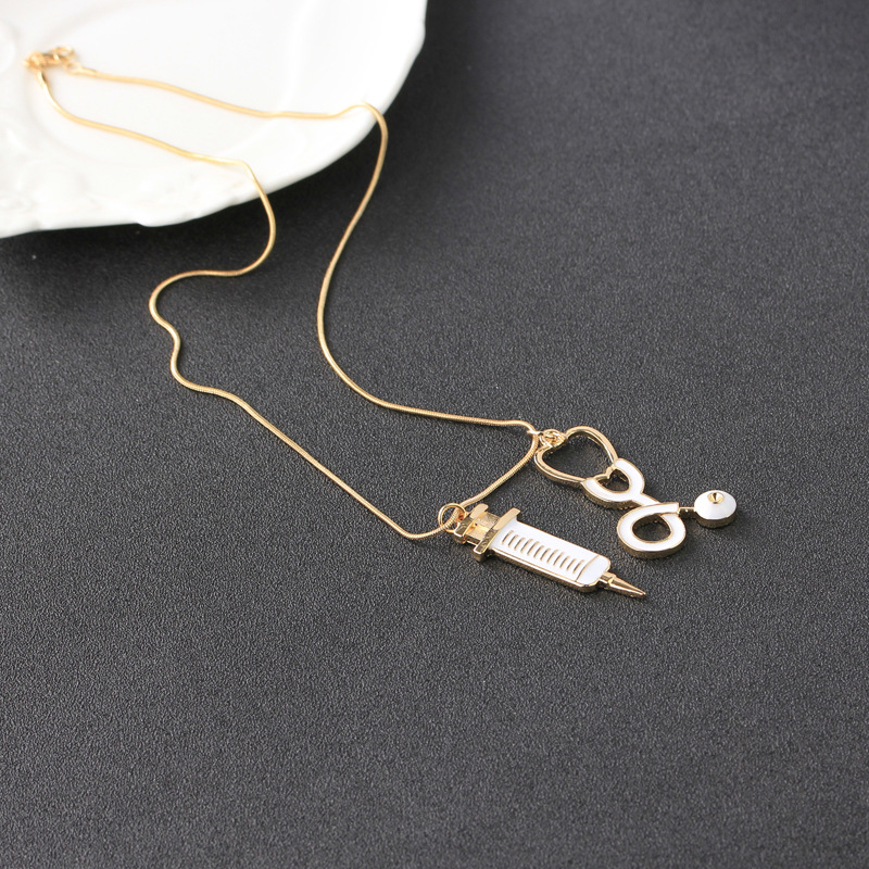 New fashion medical equipment necklace stethoscope necklace yiwu nihaojewelry wholesale