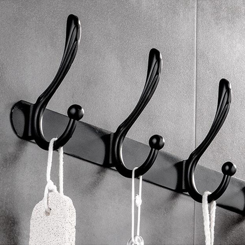 No punching stainless steel bathroom kitchen clothes hook hardware towel pendant black hook clothes hook row hook wholesale