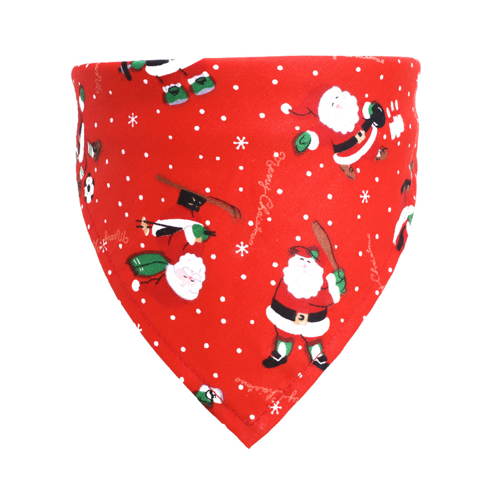 Cartoon Style Cotton Christmas Graffiti Pet Scarf 1 Piece display picture 7