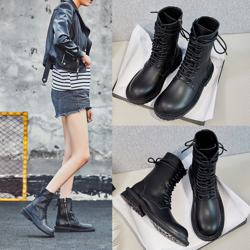 ANN Martin boots female British short boots 2021 autumn and winter new women's shoes leather women's boots explosive models ladies motorcycle boots