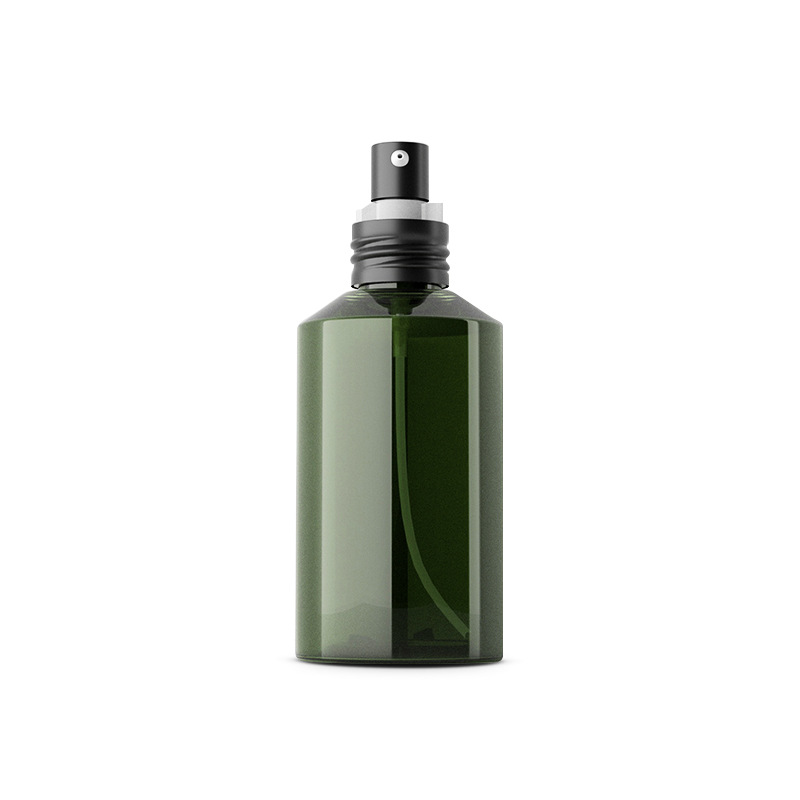 50ml-200mlPET hombro verde oscuro botella de loción Champú gel de ducha sub-botella de alúmina cabeza de loción