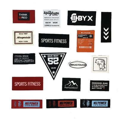 Spring New Arrival Trend Items Various Letter Printing Labels for Fashion Accessories, Boxes, Bags, Clothing, Pants, Matching Decorative Fabric Badges
