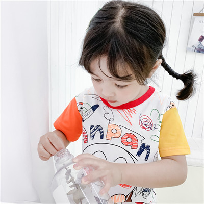 MJ童品 韓國童裝 男女童面包超人T恤卡通寶寶純棉上衣兒童打底衫