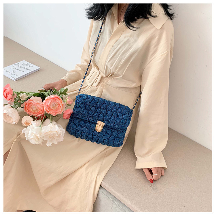 375g Weight Lock clasp Closure Type Single Shoulder Strap Strap Type Straw Bag Bags Type Travel, Street, Shopping Occasion Braid Material Color Block Pattern All Seasons, Spring&Summer Season Women's Gender Cute, Vacation Style Square Shape Women's Braid Color Block Cute Vacation Square Lock Clasp Straw Bag 3