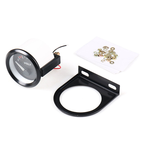 Manufacturer Direct Supply Car Modification 12V Universal Voltage Meter 52mm Vehicle Voltage Instrument 8-16V