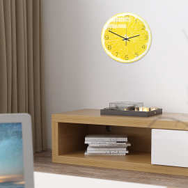 CLOCK094柠檬 印地水果挂钟亚克力UV打印时钟书房卧室客厅装饰