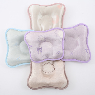 2019新款可水洗提花冰丝婴儿枕头 新生儿防偏头枕头定型枕头|ms