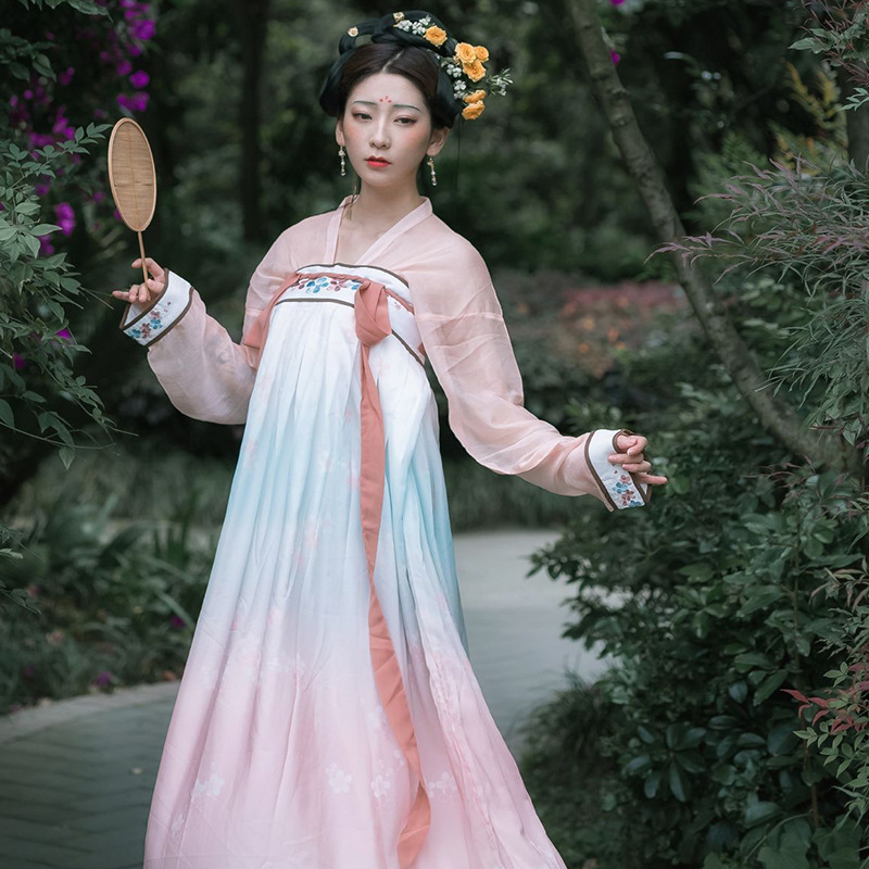 成人【彩云】汉服女对襟齐胸襦裙新款汉服套装中国风日常闺蜜服装