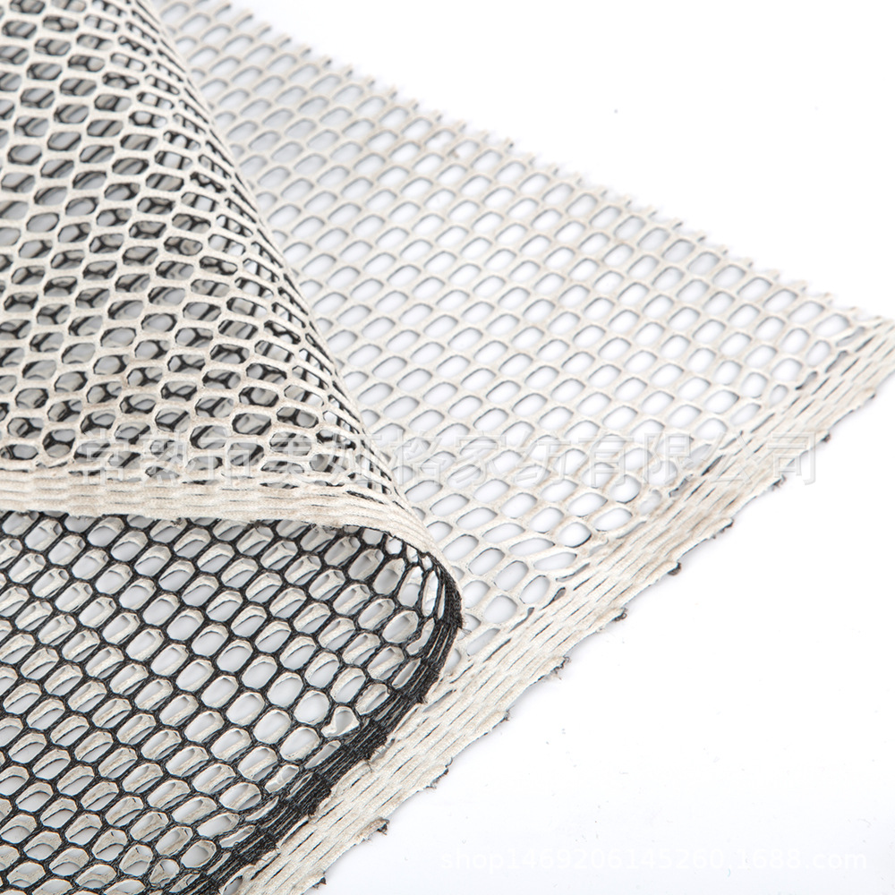 双色六角大网孔 黑白色柔软透气 服装箱包特色装饰网 三明治网布