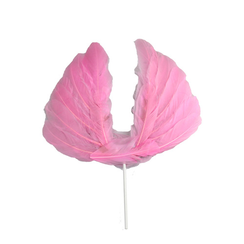Wholesale Feather Wings Flags Food Grade Paper Sticks Birthday Party Cake Baking Decoration Angel Wings Flags