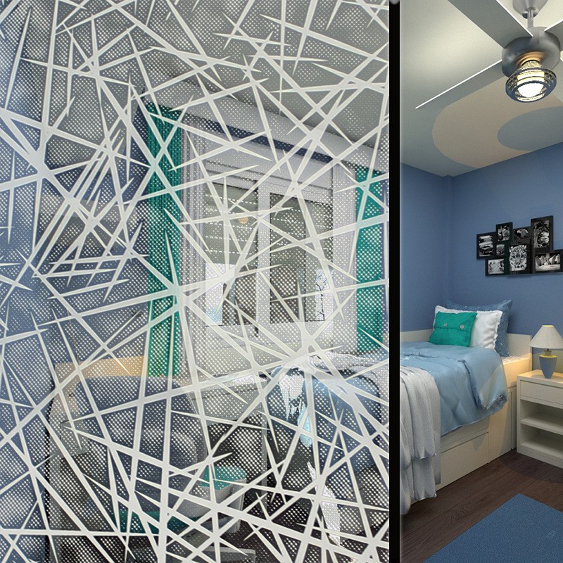 鸟巢纹白夹胶玻璃PET夹层玻璃中间膜无胶装饰膜厂家