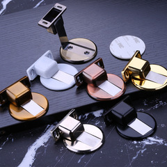 Hole-free floor suction invisible bedroom black silent anti-collision wooden door baffle tile strong magnetic anti-kick floor door suction