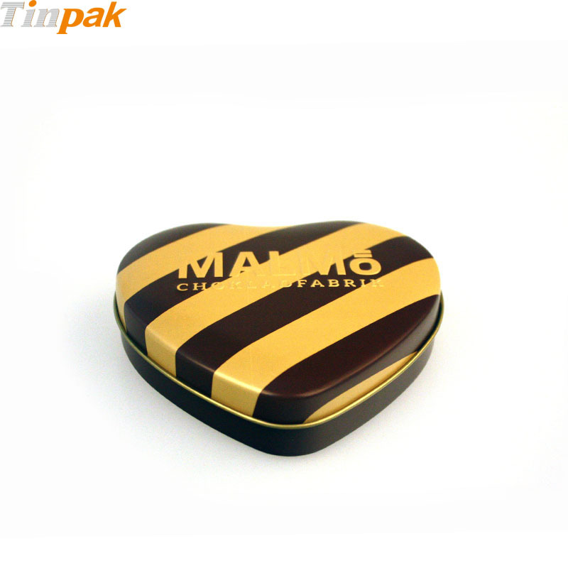 心形巧克力包装铁盒 糖果马口铁盒 马口铁罐糖果包装 BRC认证工厂