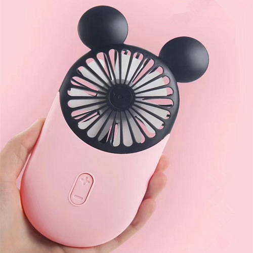 Pocket Mini Mickey Fan USB Handheld Lighted Charging Fan Summer Gift Toy Wholesale
