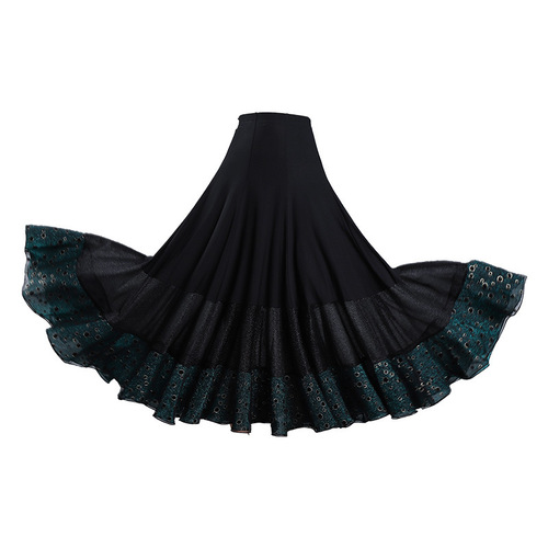 Ballroom dance skirts for women Waltz national standard dance practice long skirt friendship dance half length skirt