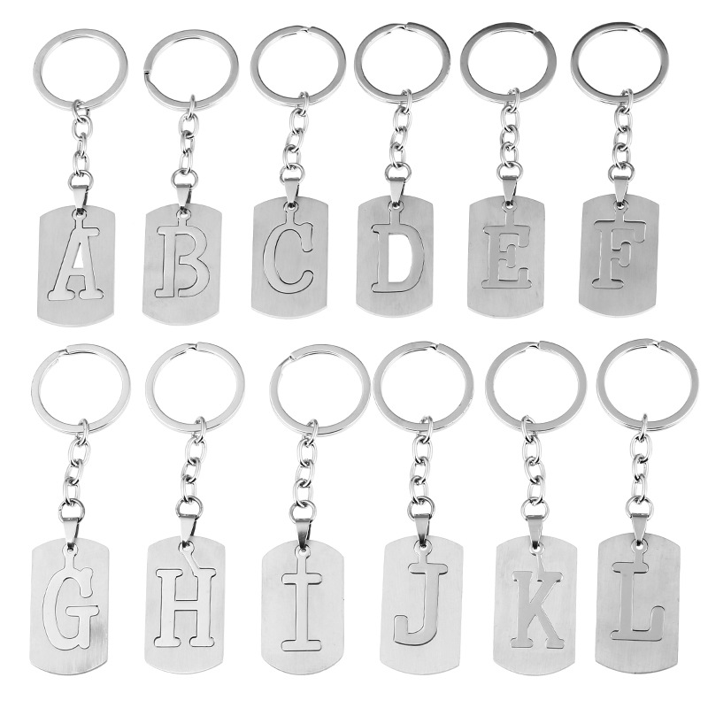 creative keychain with letters