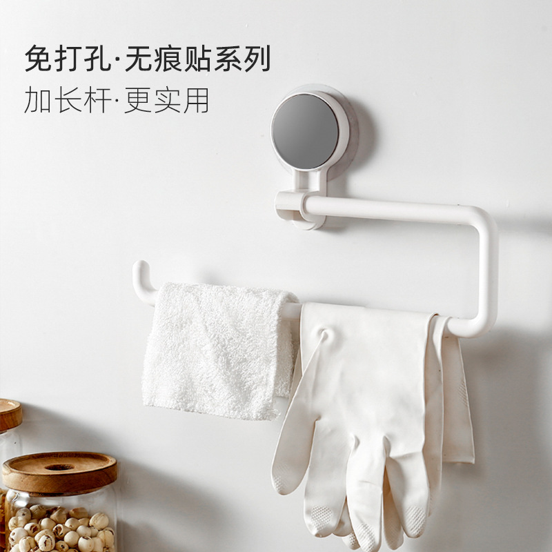 Creativa cocina rollo de papel higiénico titular de la toalla de mano titular de tejido sin fisuras pegatina rack ponche libre perezoso estante de trapo