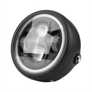 Retro motorcycle Prince headlight Harley 7 inch headlight angel ring steering headlight assembly with bracket
