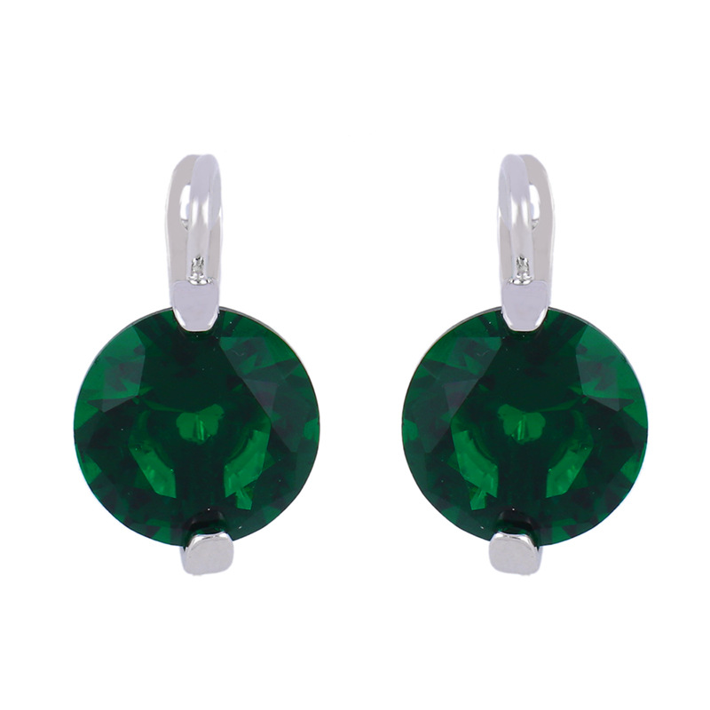 Individual Round Zircon Earrings display picture 1