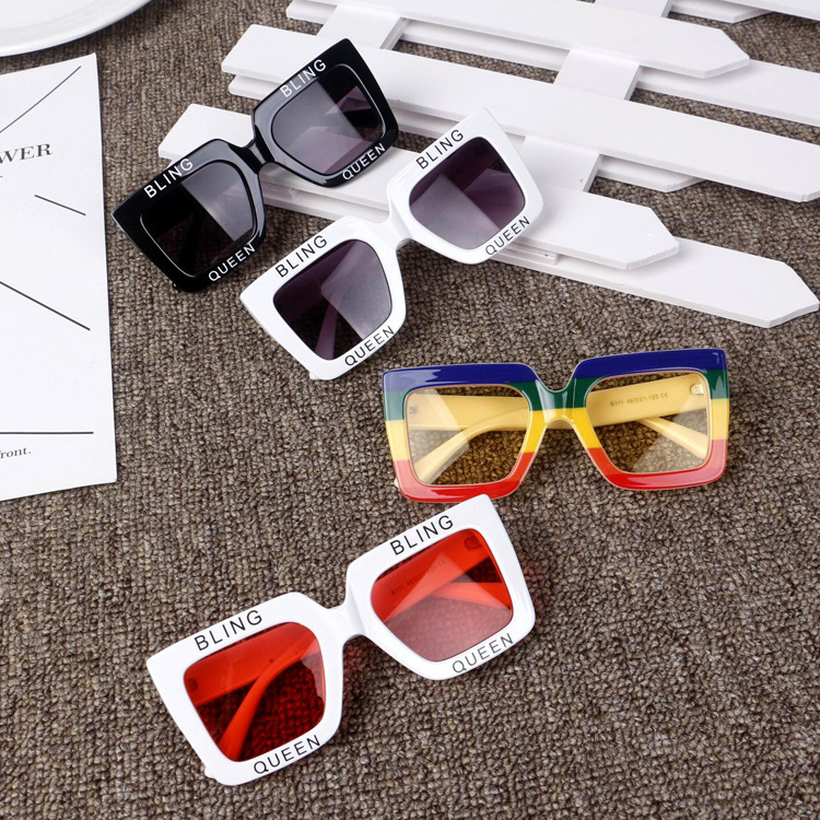 Square Sunglasses Children's Trendy Wide...