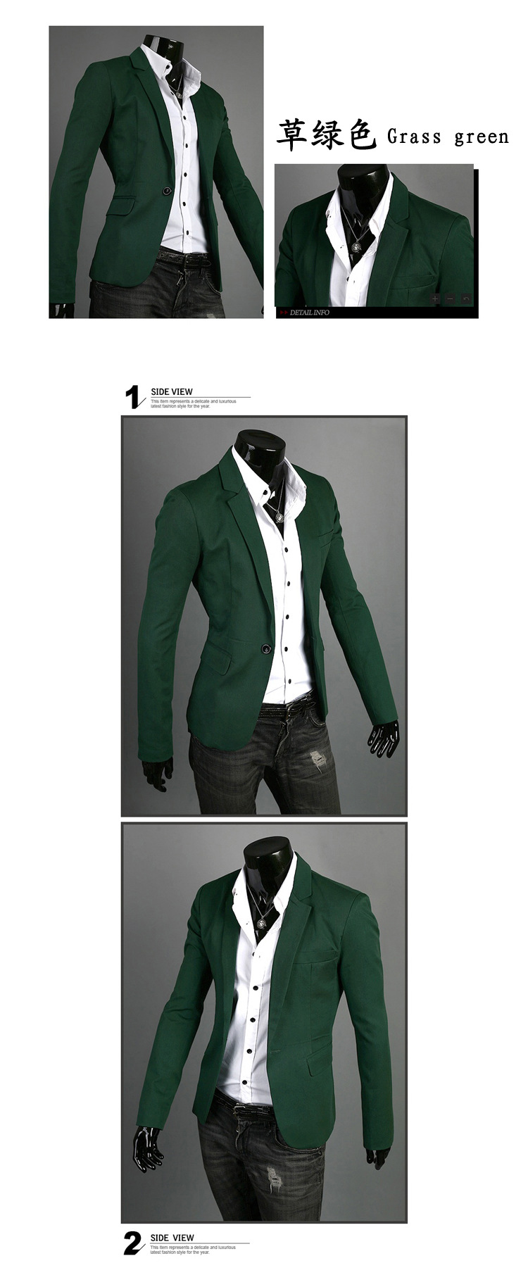 Men's Casual Blazer Jacket Stylish Plus Size Suit For Everyday Wear_voghion.com