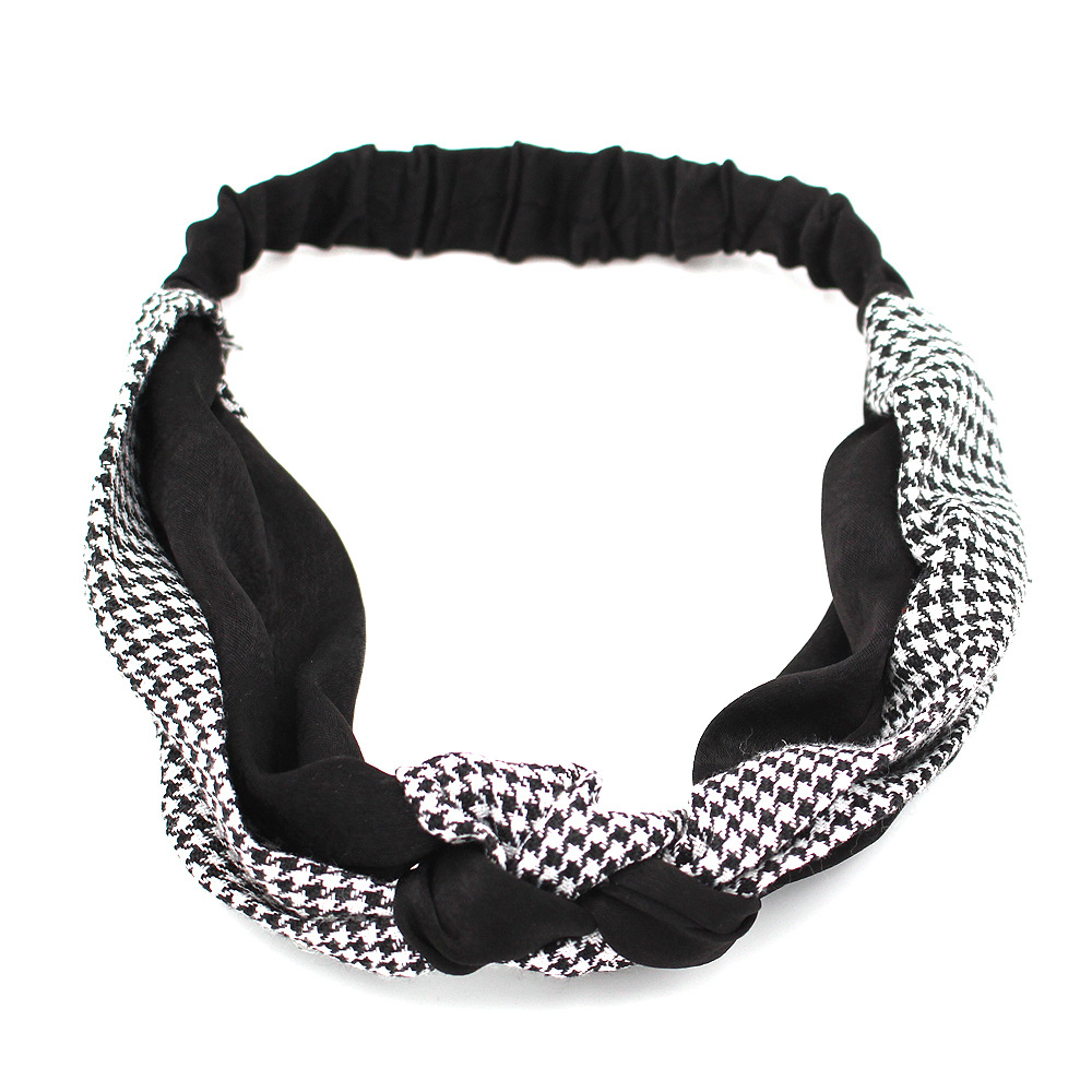 Korean  Knot Wide-brimmed Cross Retro Middle Knotted Headband Wholesale display picture 1