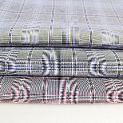 2020年新款TR弹力色织英伦风西装格子面料