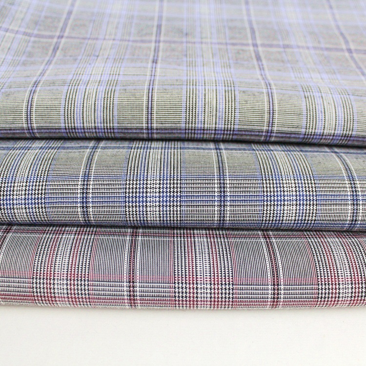 2020年新款TR弹力色织英伦风西装格子面料