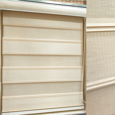 柔纱帘 卫生间厨房提花半遮光上下提拉帘 书房卧室办公室遮光窗帘