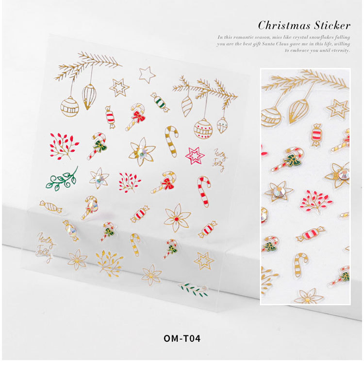 Christmas Letter Paper Nail Patches 1 Set Nail Supplies display picture 6