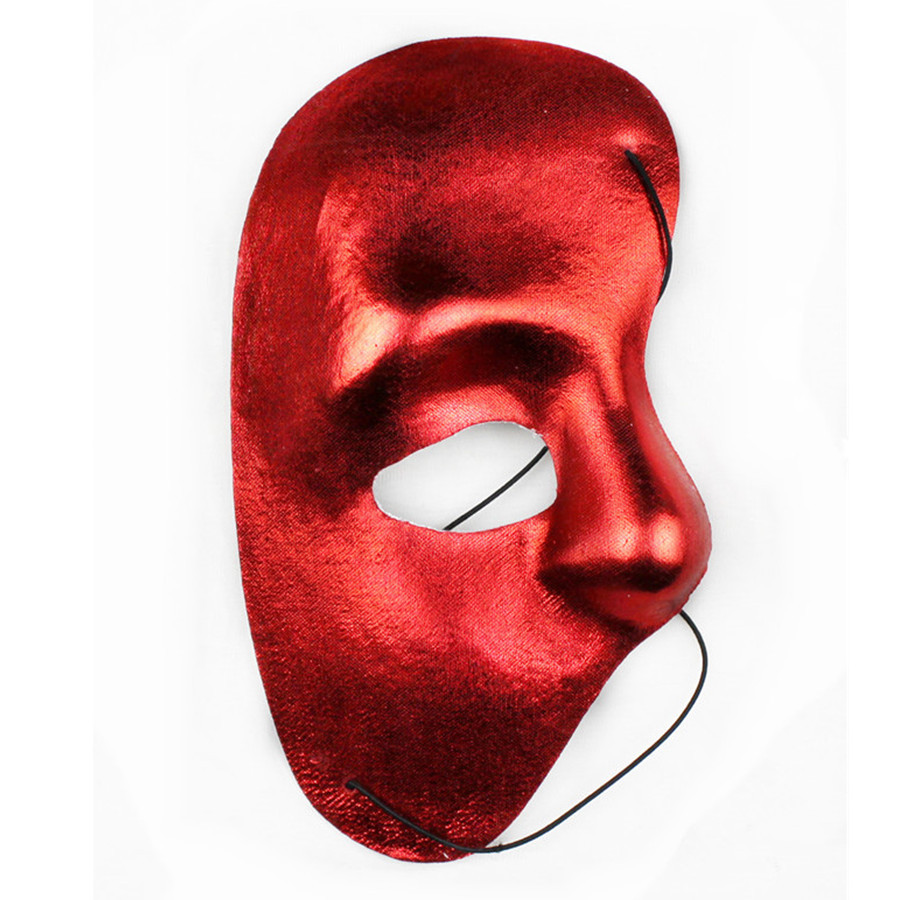 Misterioso drama Phantom media cara de los hombres y las mujeres máscara de la mascarada del partido del traje máscara de rendimiento de Jazz reunión Anual Accesorios