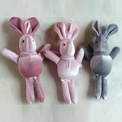 廠家供應許願兔永生花束禮盒花束兔子絨兔絲絨長腳兔公仔毛絨掛件