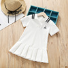 Summer clothing, children's dress, cotton skirt, 2019, western style, polo collar