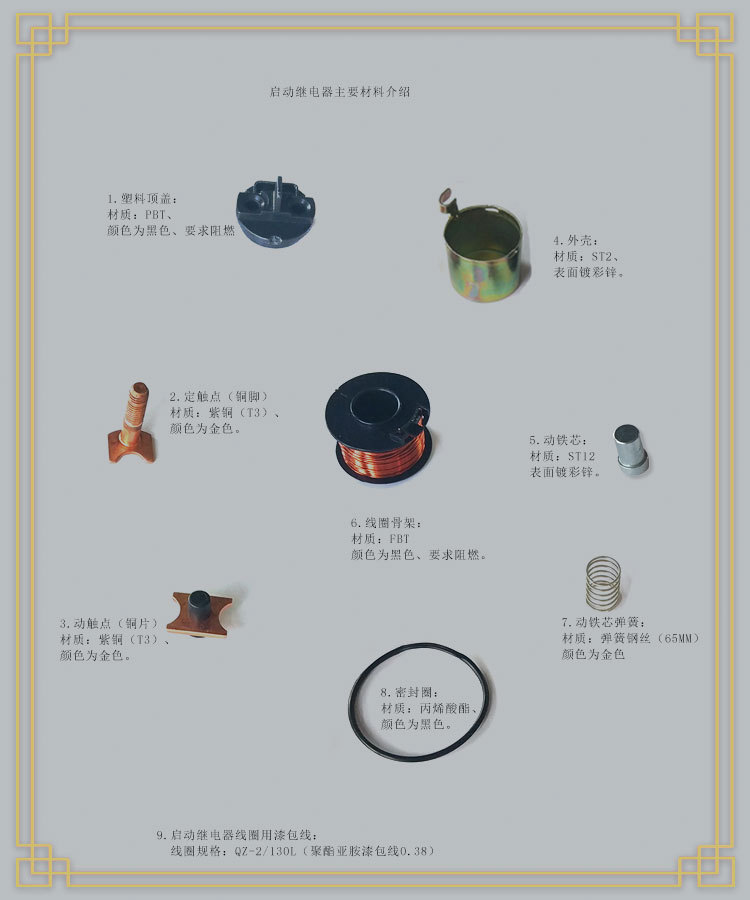 继电器材料结构