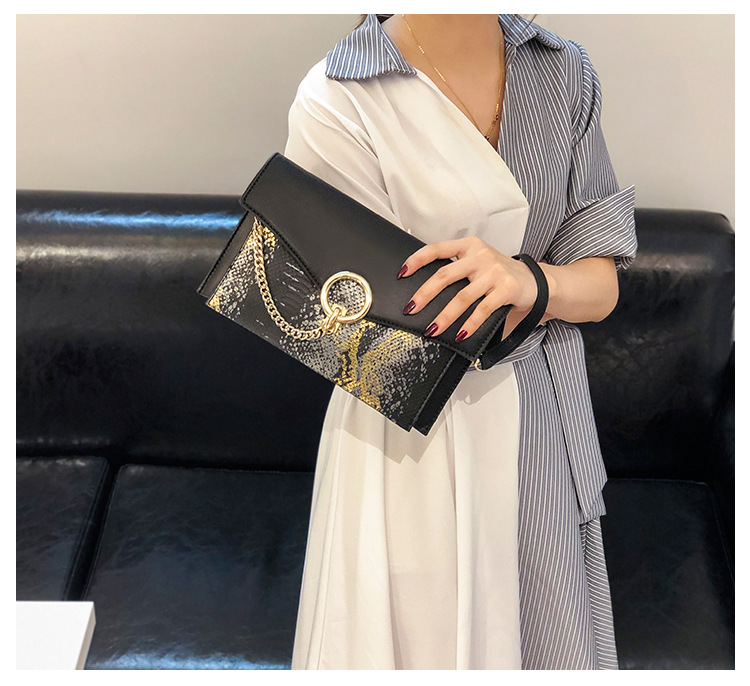 Fashion Snake Pattern Chain Clutch Wholesale display picture 4