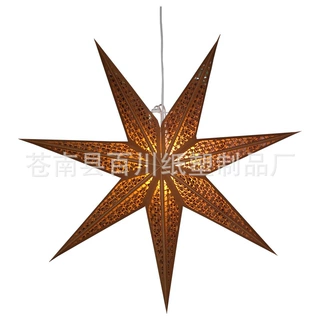 节庆装饰品镭射七角星星吊饰挂件星星节日店铺橱窗天花板装扮布置