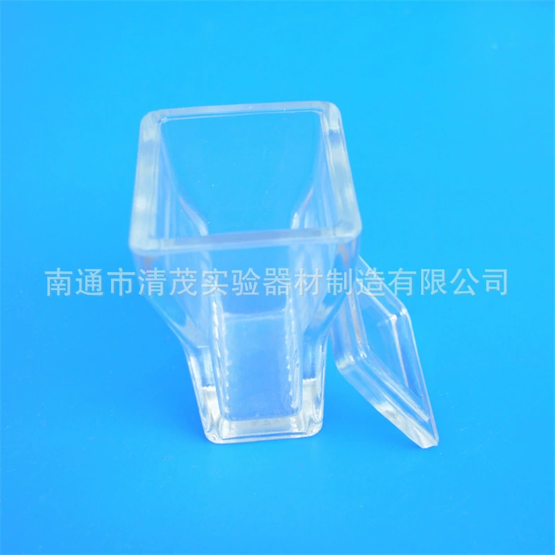 Круглый вертикальный стеклянный носитель пластины крашения цилиндр квадратный патологический раздел хранения цилиндра Цин Мао эксперимент