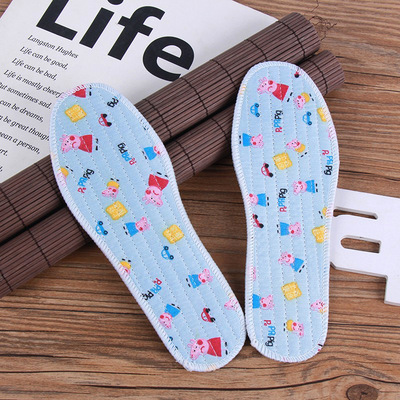 厂家批发儿童纯棉吸汗透气卡通花布鞋垫健康舒适四季宝宝鞋垫|ms