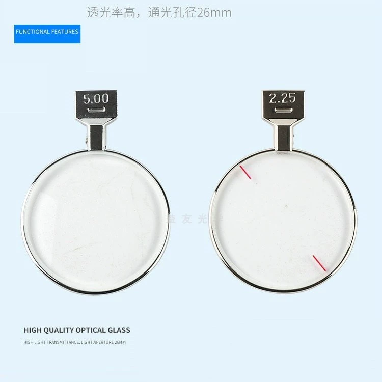 Металлическая яркая кольцевая линза с большой апертурой, двухсторонняя металлическая линза с одной ручкой, рассеянная коробка для вставки оптометрии