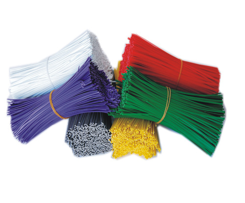 包胶铁芯扎线包胶扎线扎绳彩色包胶铁线彩色塑胶扎带彩色塑料扎带