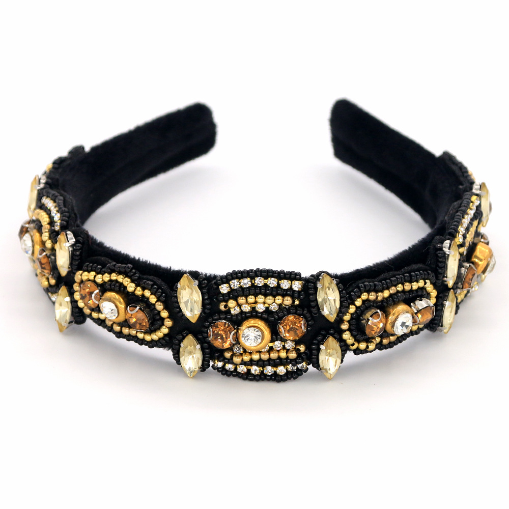 Hand Beaded Alloy Rhinestone Headband Suppliers China display picture 3