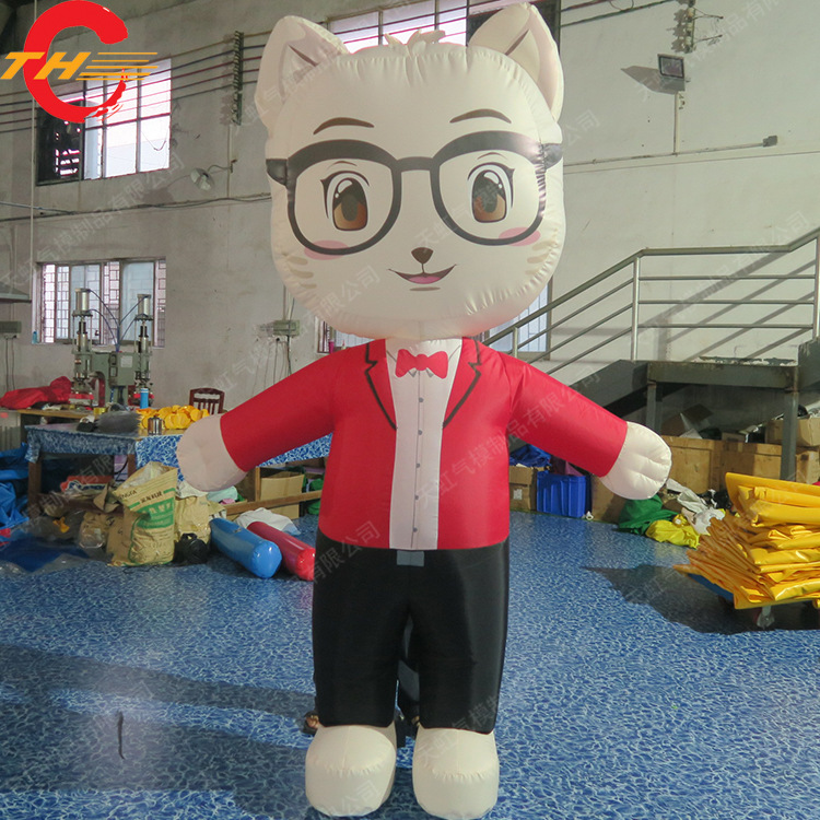 充气卡通猫吉祥物卡通行走卡通动物卡通仿真企业吉祥物开业人偶